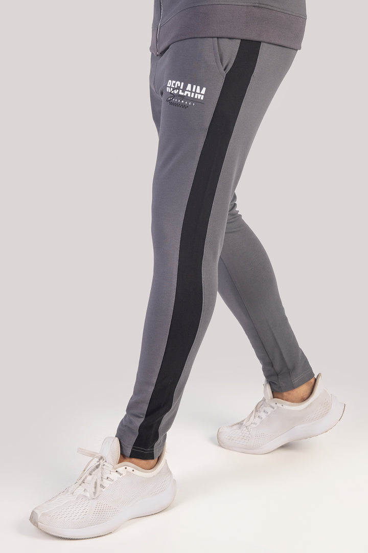Pewter Grey Panelled Jog Pants - W23 - MTR091R