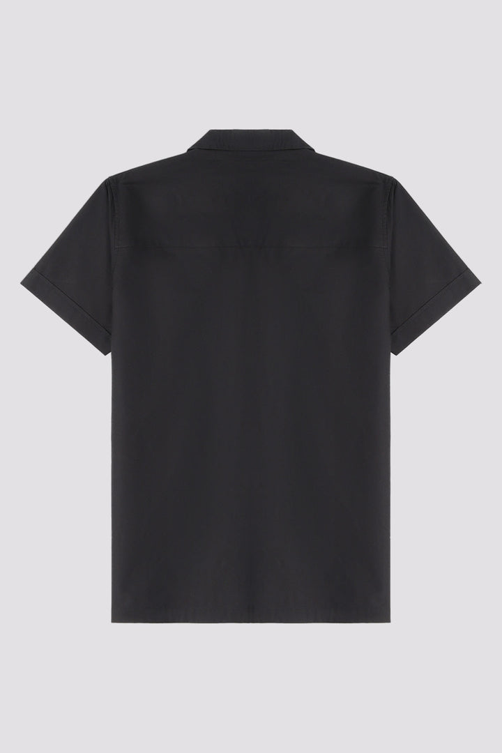 Black Casual Cotton Resort Shirt - A24 - MS0068R