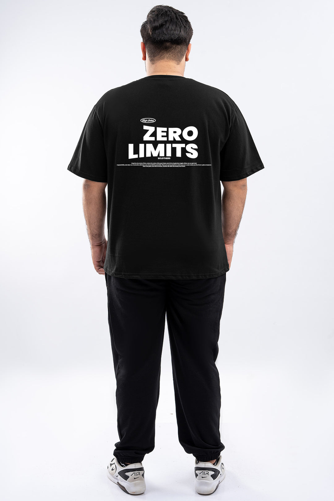 Zero Limits Oversized Graphic T-Shirt – Black (Plus Size) - S26 - MT0518P