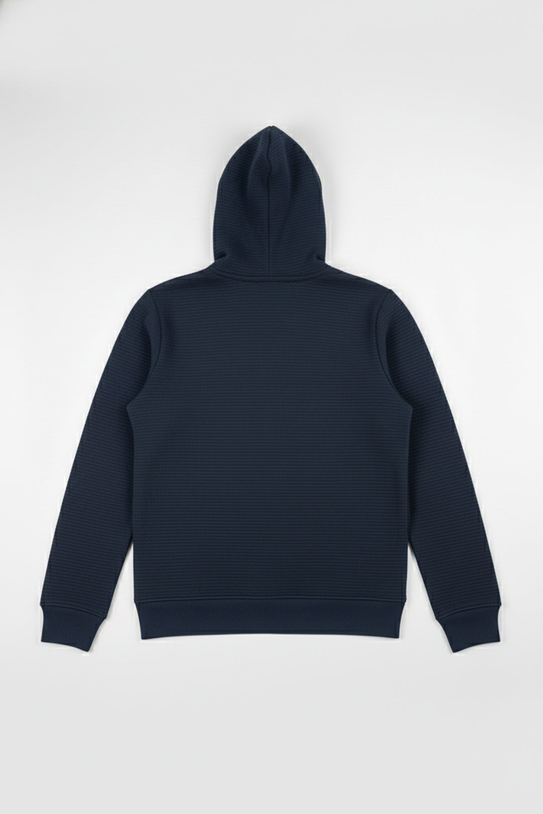 Blue Linear Texture Hoodie (Plus Size) - W25 - MH0097P