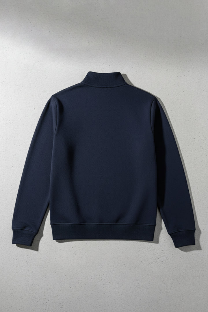 Navy Mock Neck Zip Sweatshirt - W25 - MSW106R