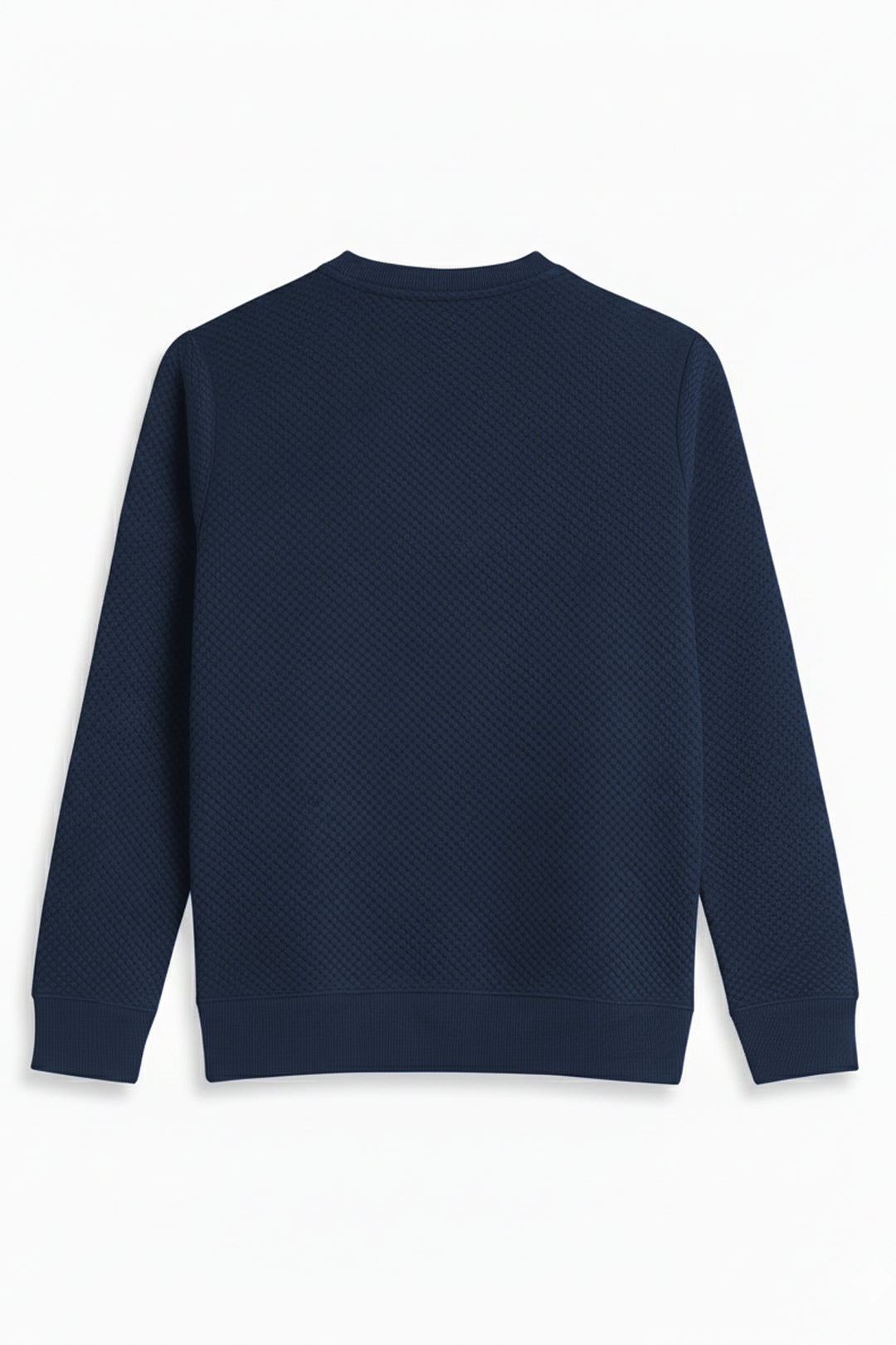 Blue Quilted Textured Sweatshirt (Plus Size) - W25 - MSW105P