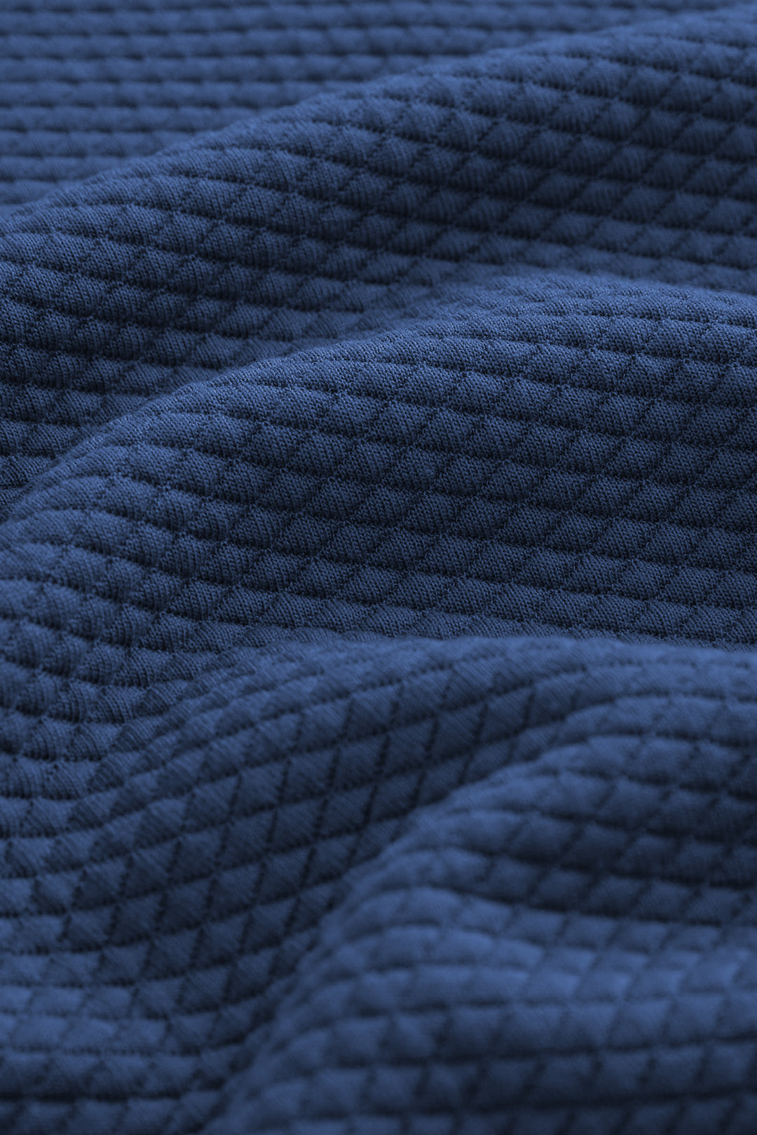 Blue Quilted Textured Sweatshirt - W25 - MSW105R