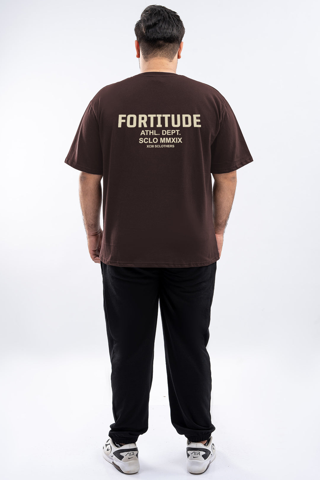 Fortitude Oversized Graphic T-Shirt – Brown (Plus Size) - S26 - MT0508P