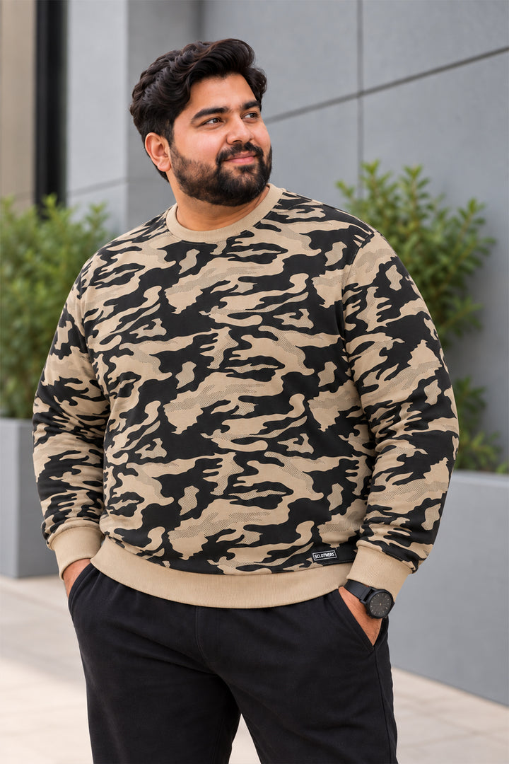 Black Camo SCLO Sweatshirt (Plus Size) - W23 - MSW085P