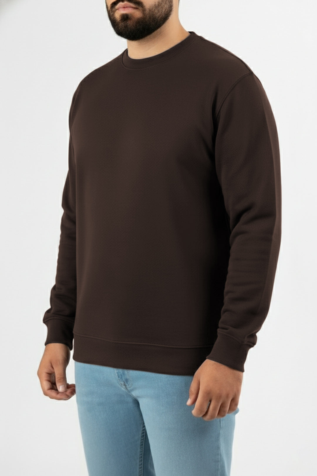 Brown Basic Sweatshirt - W25 - MSW098R