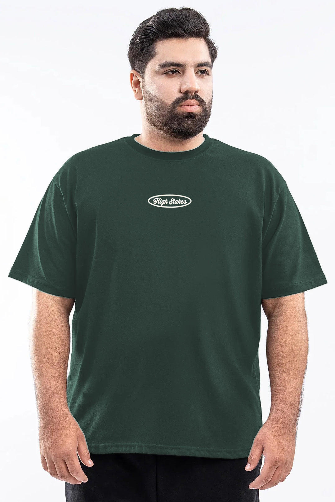 Zero Limits Oversized Graphic T-Shirt – Bottle Green (Plus Size) - S26 - MT0506P