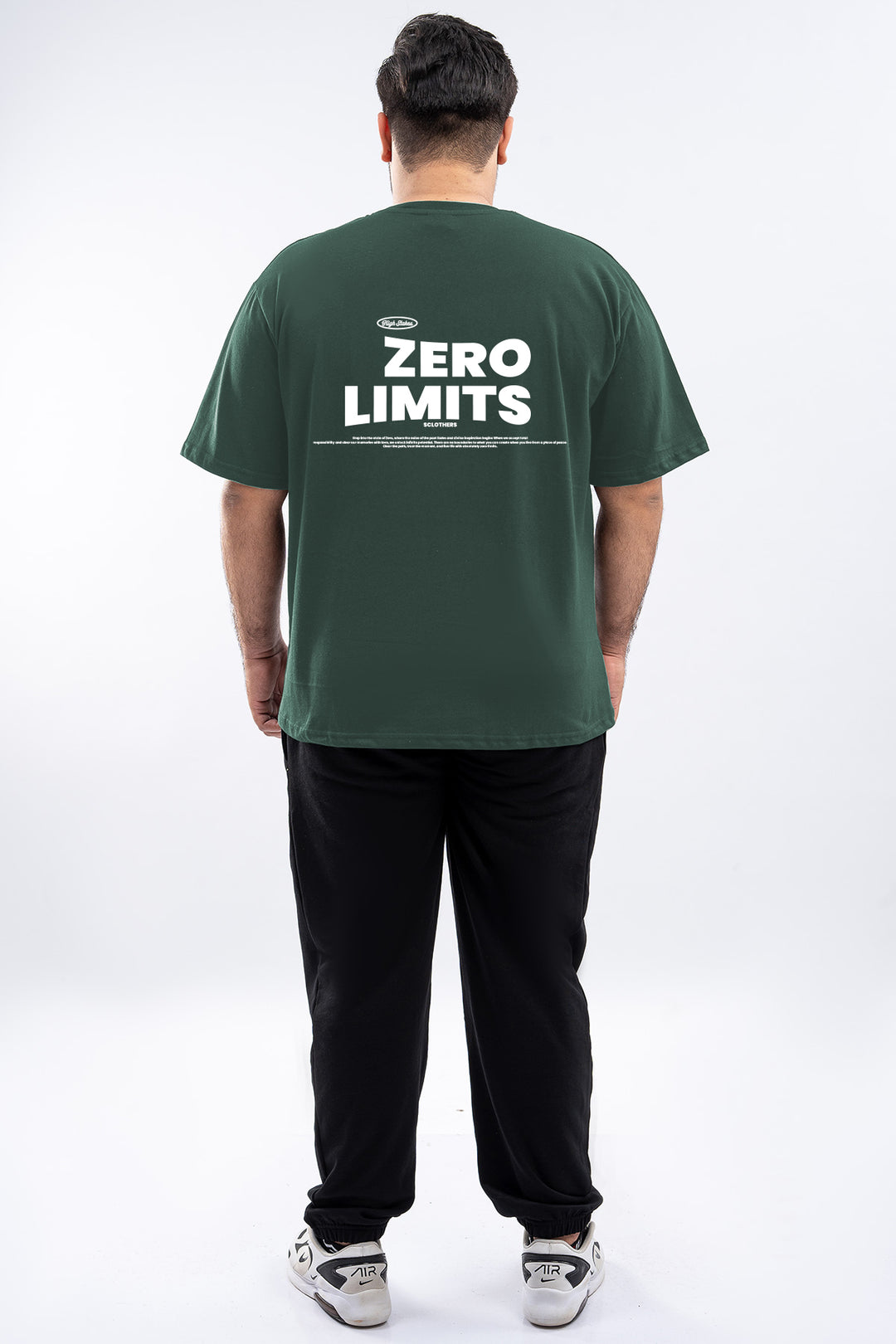 Zero Limits Oversized Graphic T-Shirt – Bottle Green (Plus Size) - S26 - MT0506P