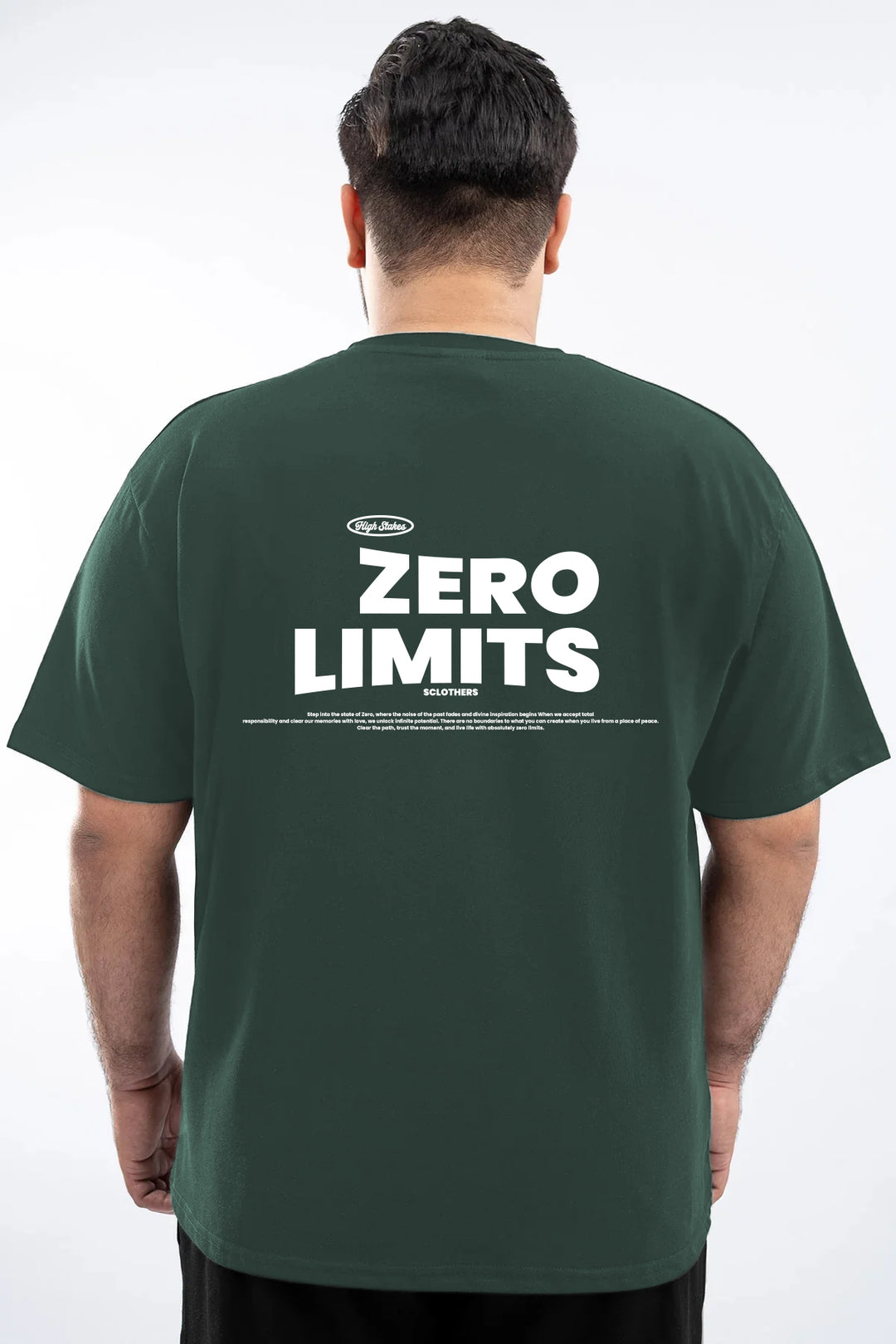 Zero Limits Oversized Graphic T-Shirt – Bottle Green (Plus Size) - S26 - MT0506P