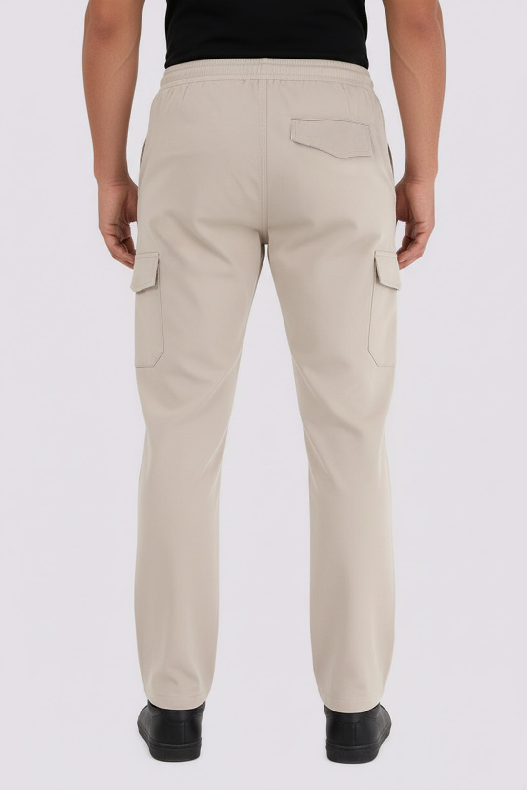 Taupe Chino Pants with Drawstring Closure and Pockets - S24 - MC0022R