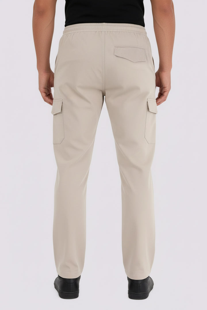 Taupe Chino Pants with Drawstring Closure and Pockets - S24 - MC0022R