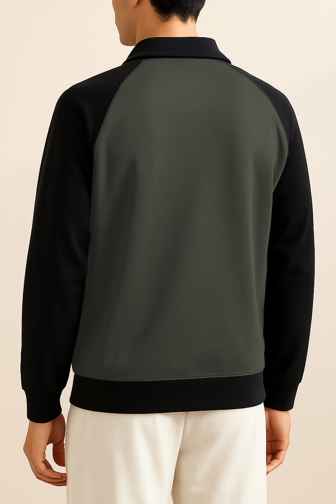 Green & Black Raglan Zipper Jacket - S24 - MJ0020R