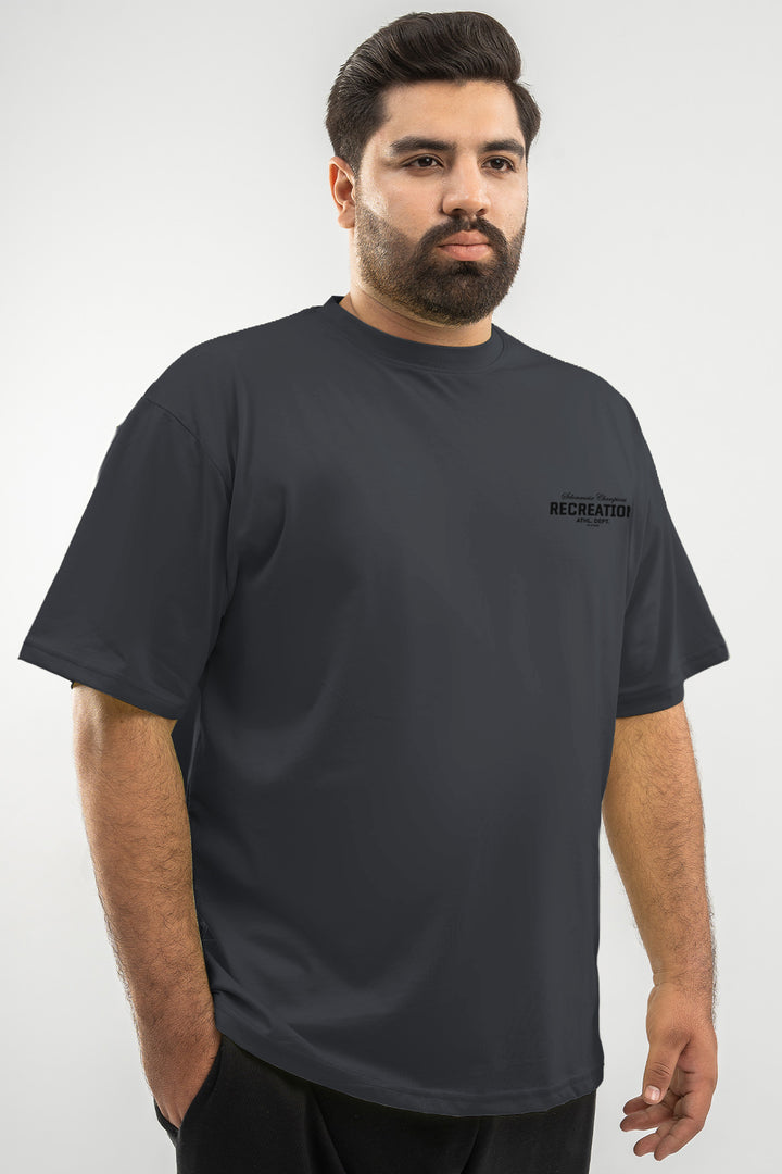 SCLO MMXIX Champions Oversized Graphic T-Shirt – Grey (Plus Size) - S26 - MT0510P