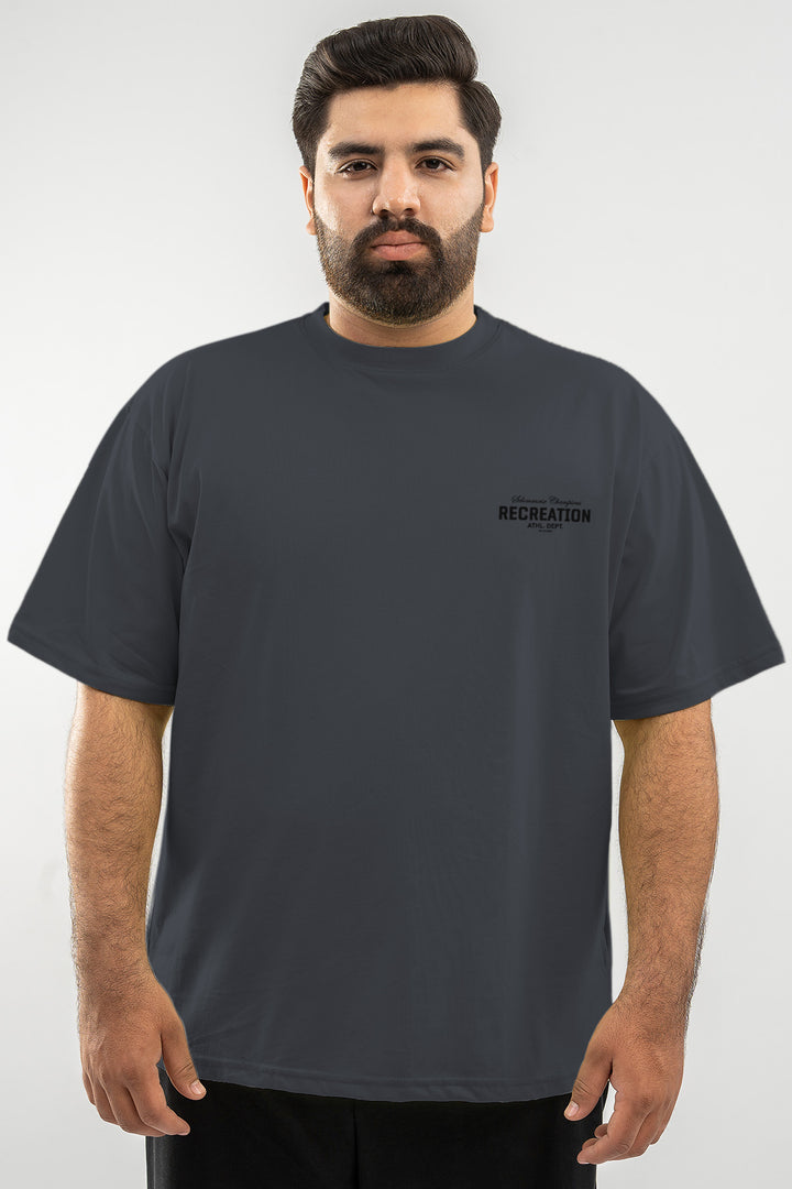 SCLO MMXIX Champions Oversized Graphic T-Shirt – Grey (Plus Size) - S26 - MT0510P