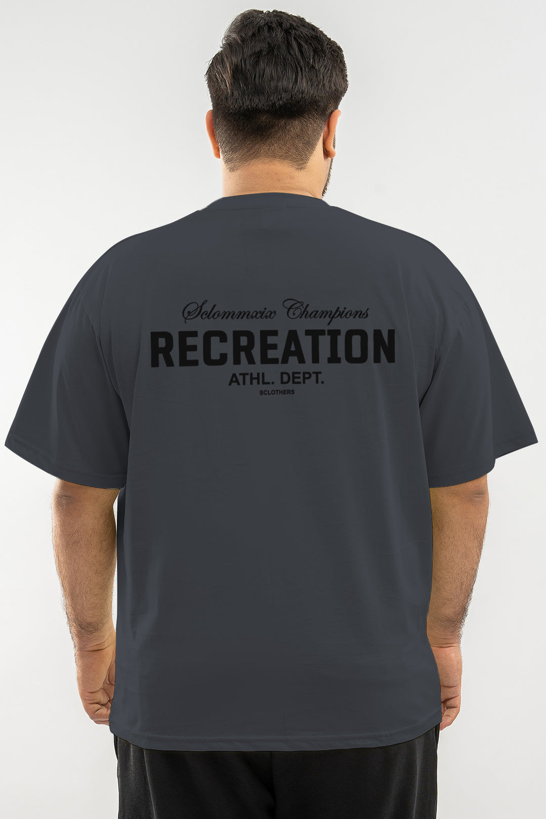 SCLO MMXIX Champions Oversized Graphic T-Shirt – Grey (Plus Size) - S26 - MT0510P