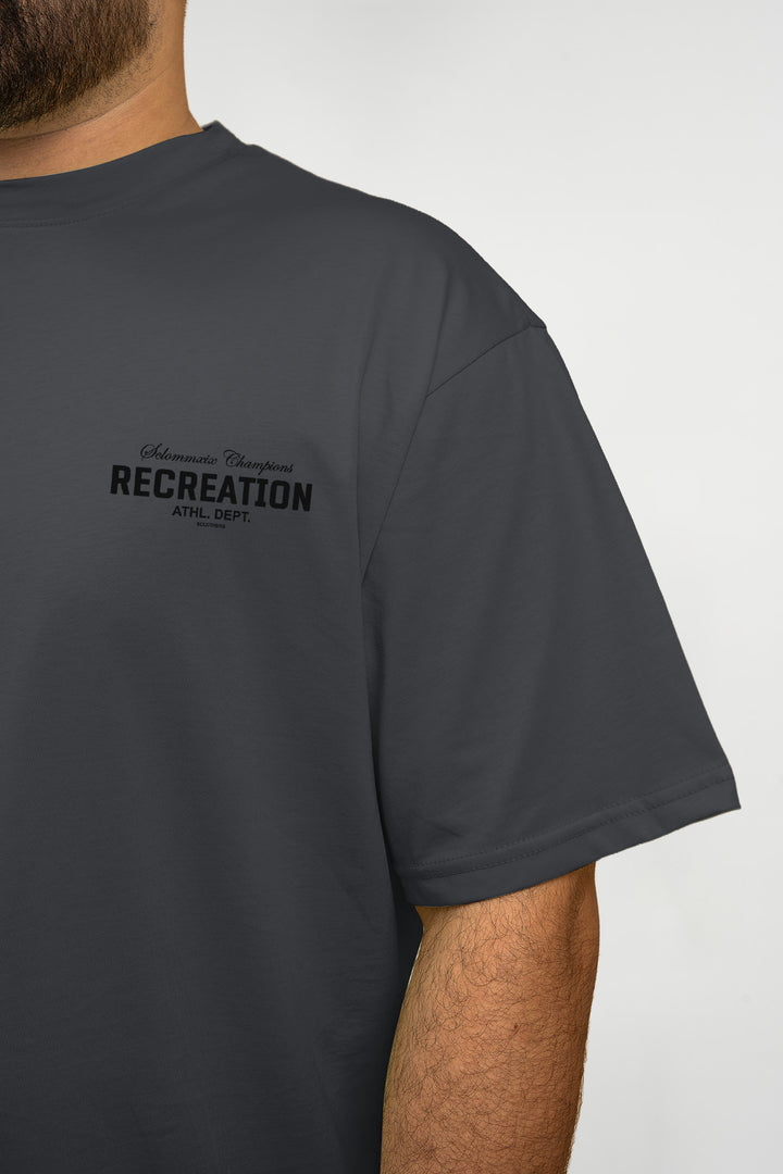 SCLO MMXIX Champions Oversized Graphic T-Shirt – Grey (Plus Size) - S26 - MT0510P