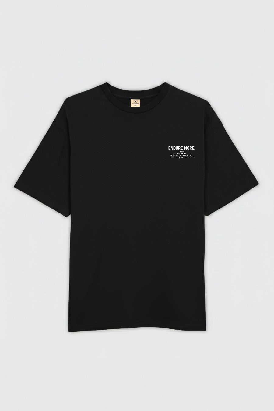 Endure More Oversized Graphic T-Shirt – Black (Plus Size) - S26 - MT0511P