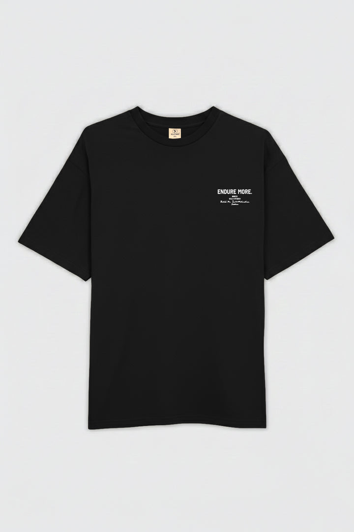 Endure More Oversized Graphic T-Shirt – Black (Plus Size) - S26 - MT0511P