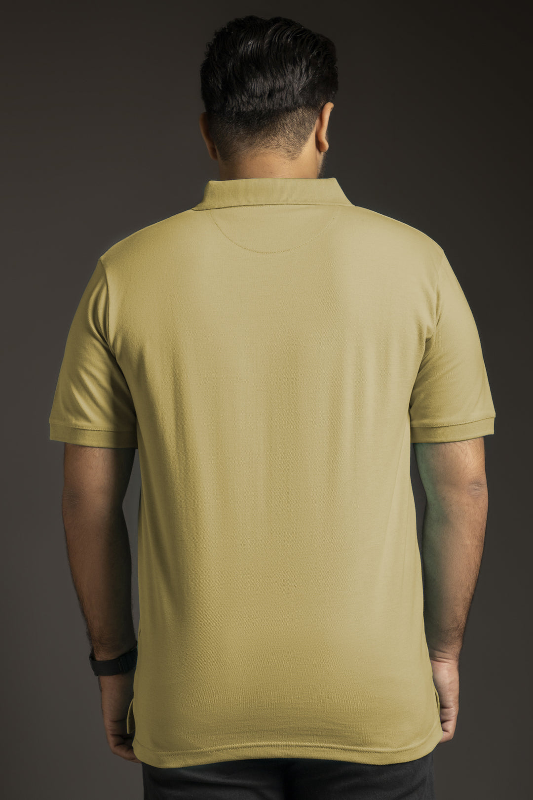 Sage Green Basic Embroidered Pique Polo (Plus Size) - S26 - MP0566P