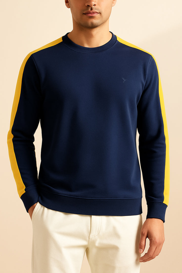 Blue Cut & Sew Sweatshirt - S24 - MSW087R