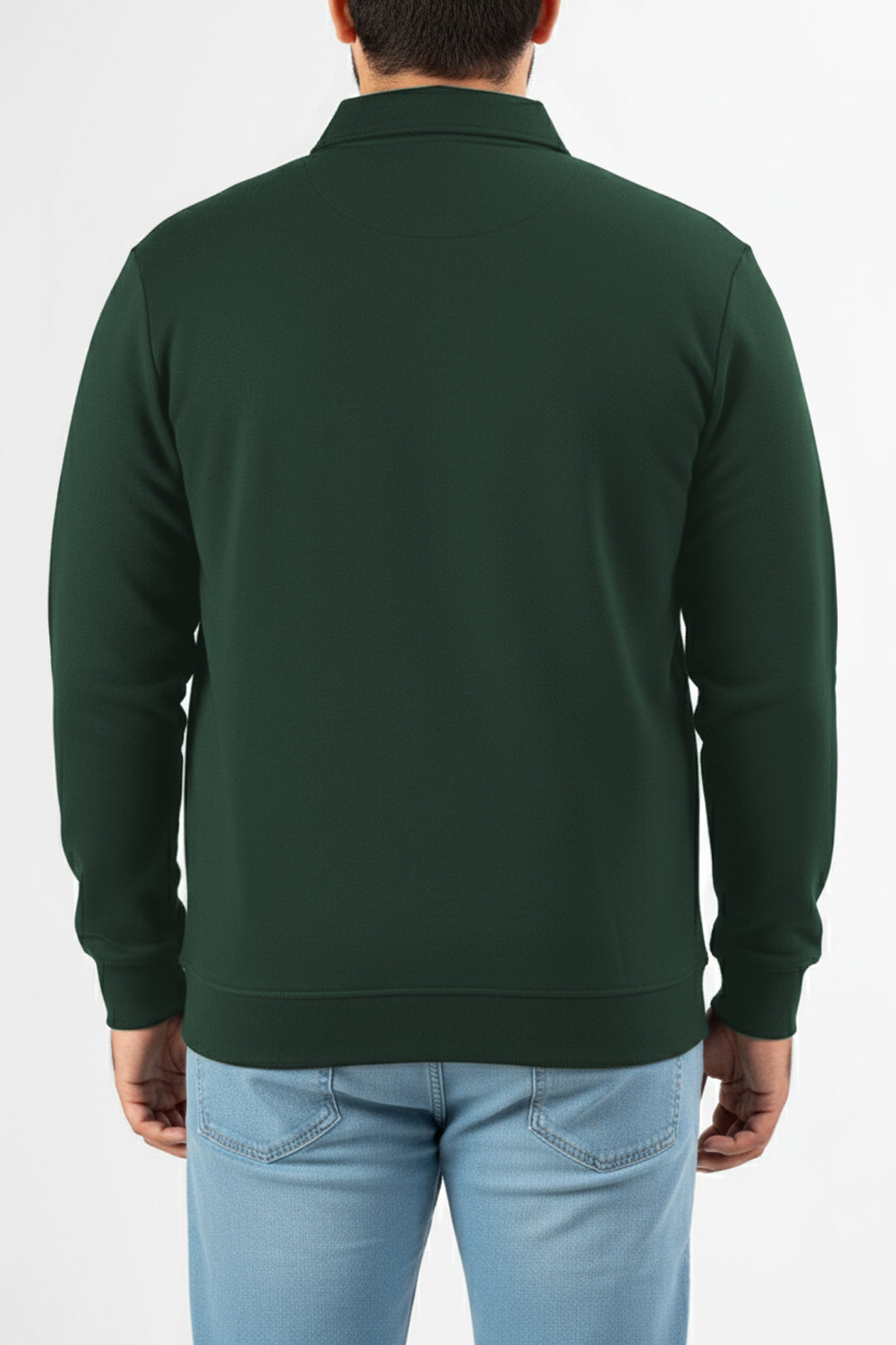 Caribbean Green Quarter Zip Sweatshirt - W25 - MSW104R