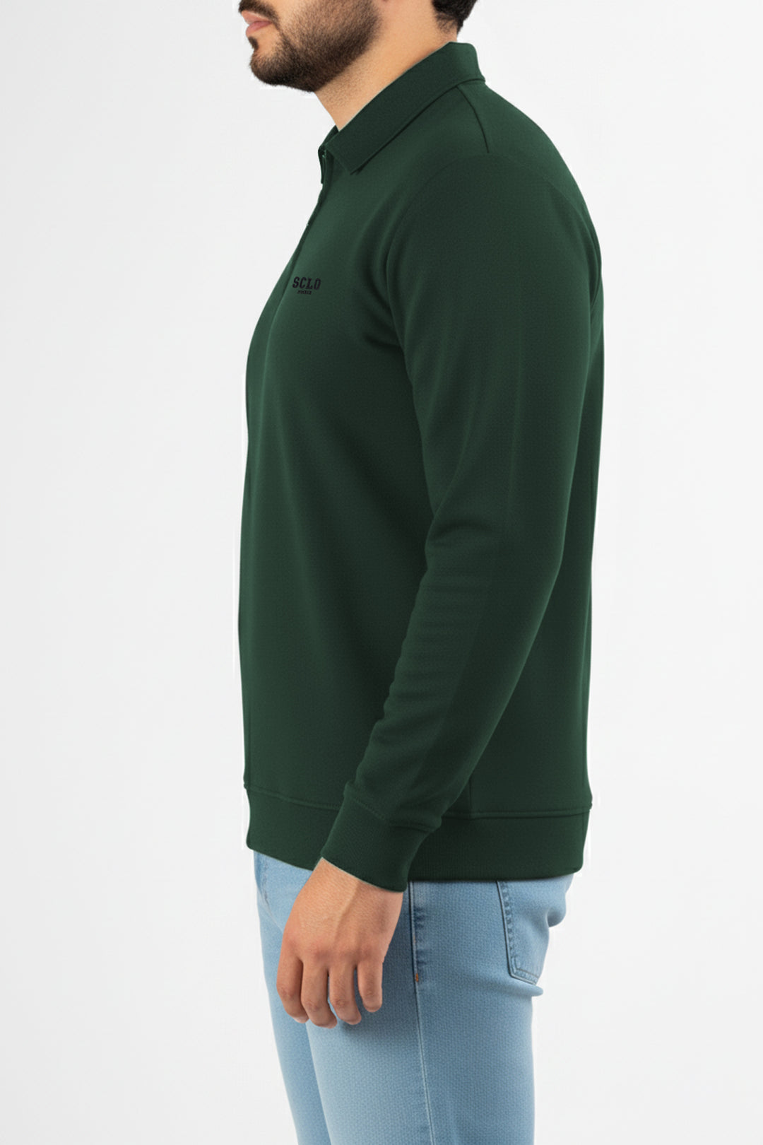 Caribbean Green Quarter Zip Sweatshirt - W25 - MSW104R