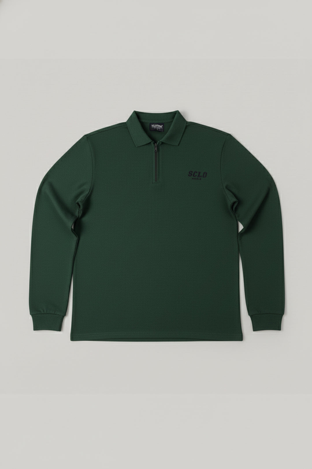 Caribbean Green Quarter Zip Sweatshirt - W25 - MSW104R