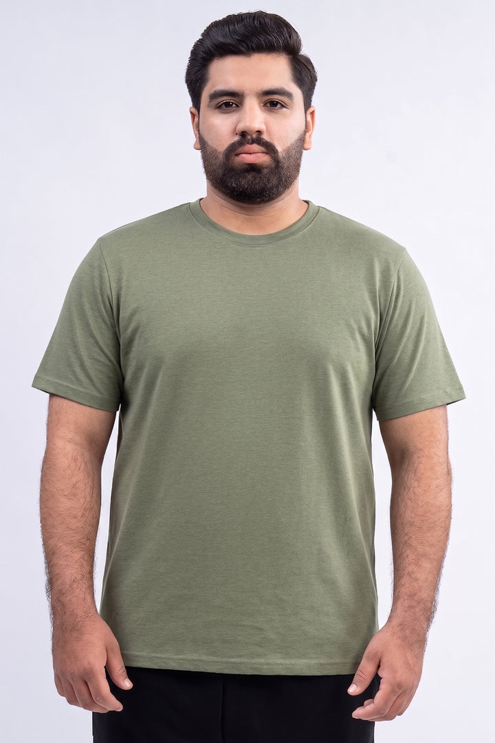 Basic Green Melange T-Shirt (Plus size) - S24 - MT0354P