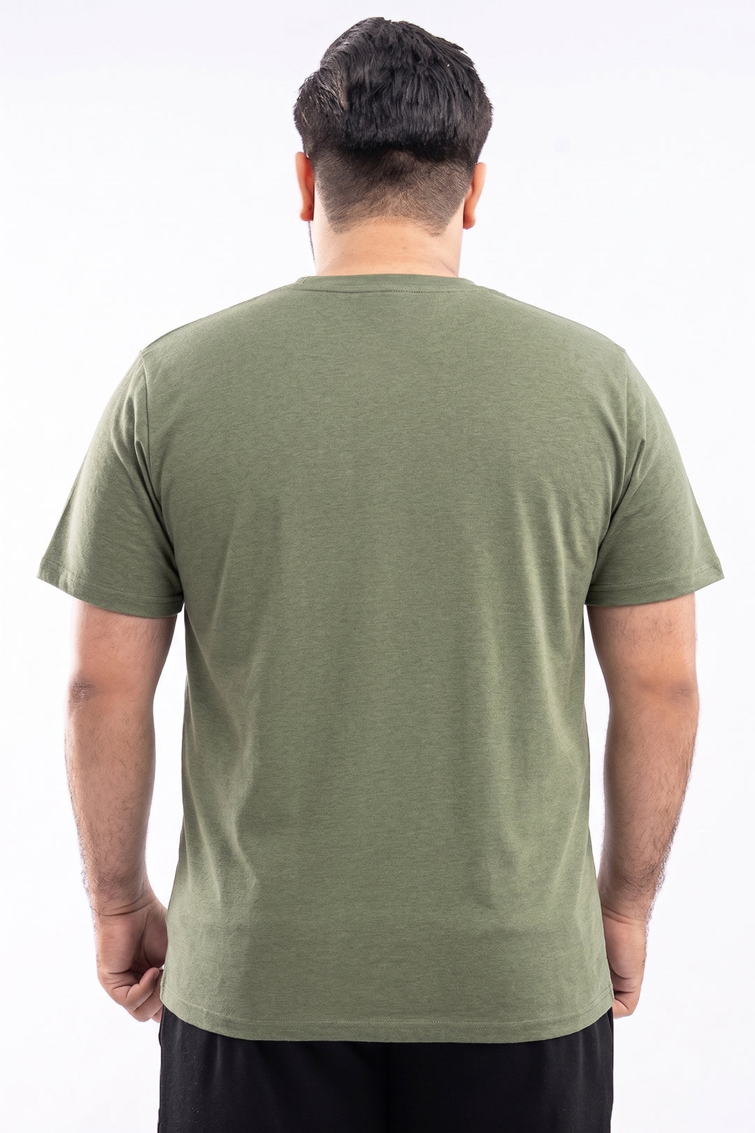 Basic Green Melange T-Shirt (Plus size) - S24 - MT0354P