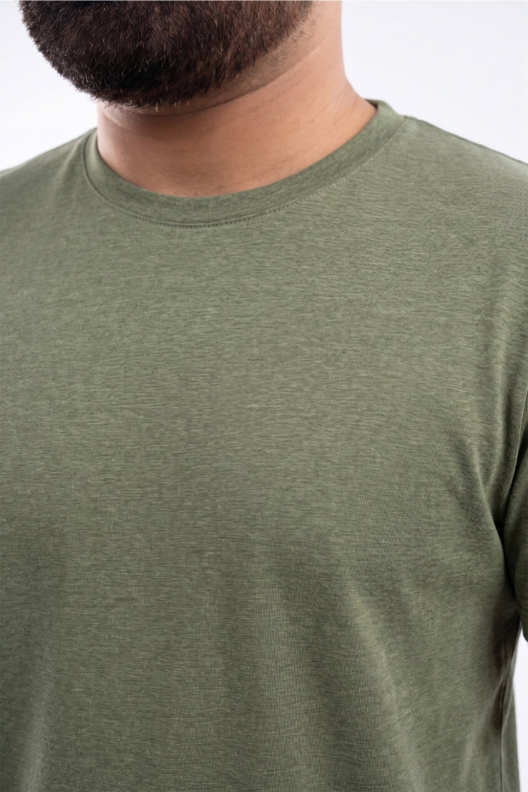 Basic Green Melange T-Shirt (Plus size) - S24 - MT0354P