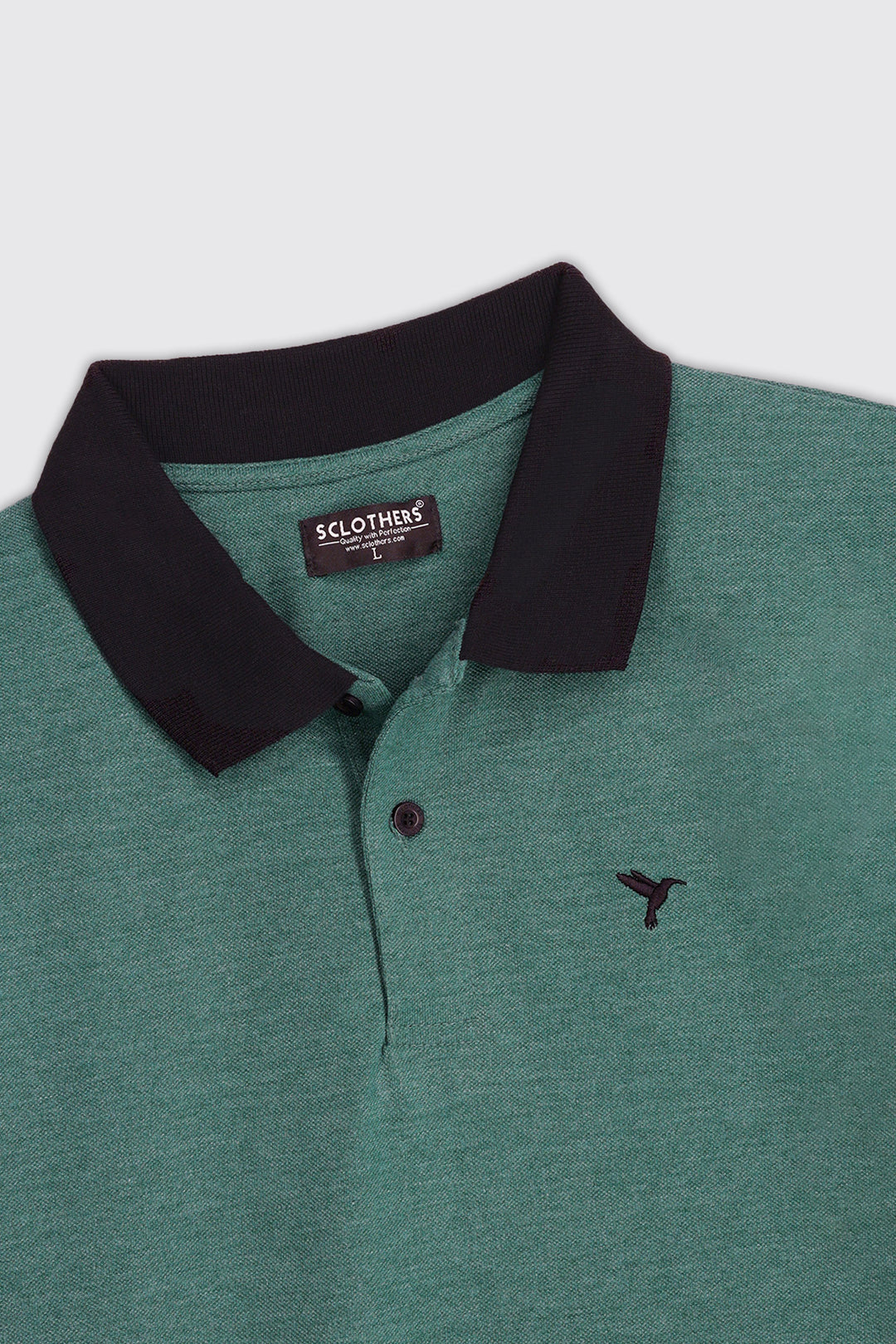 Teal Melange Pique Polo Shirt - S25 - MP0276R