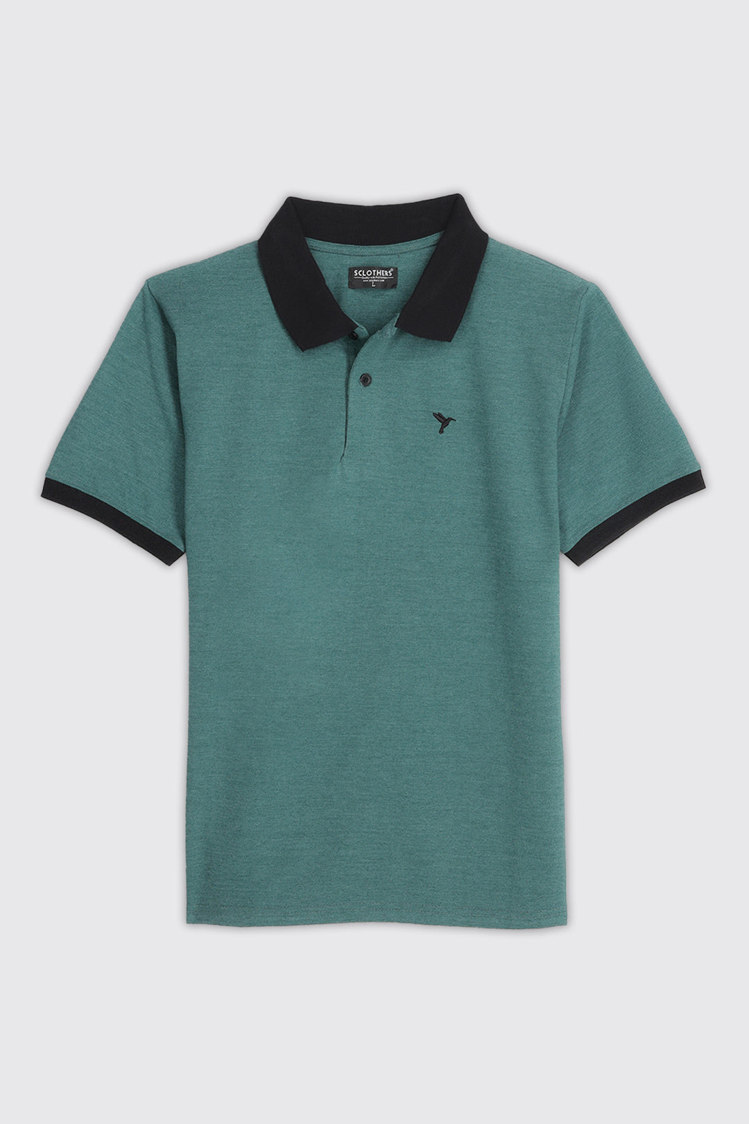 Teal Melange Pique Polo Shirt - S25 - MP0276R