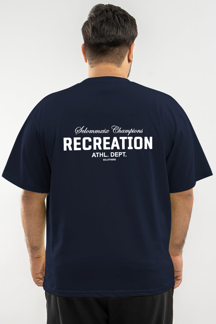 SCLO MMXIX Champions Oversized Graphic T-Shirt – Navy Blue (Plus Size) - S26 - MT0507P
