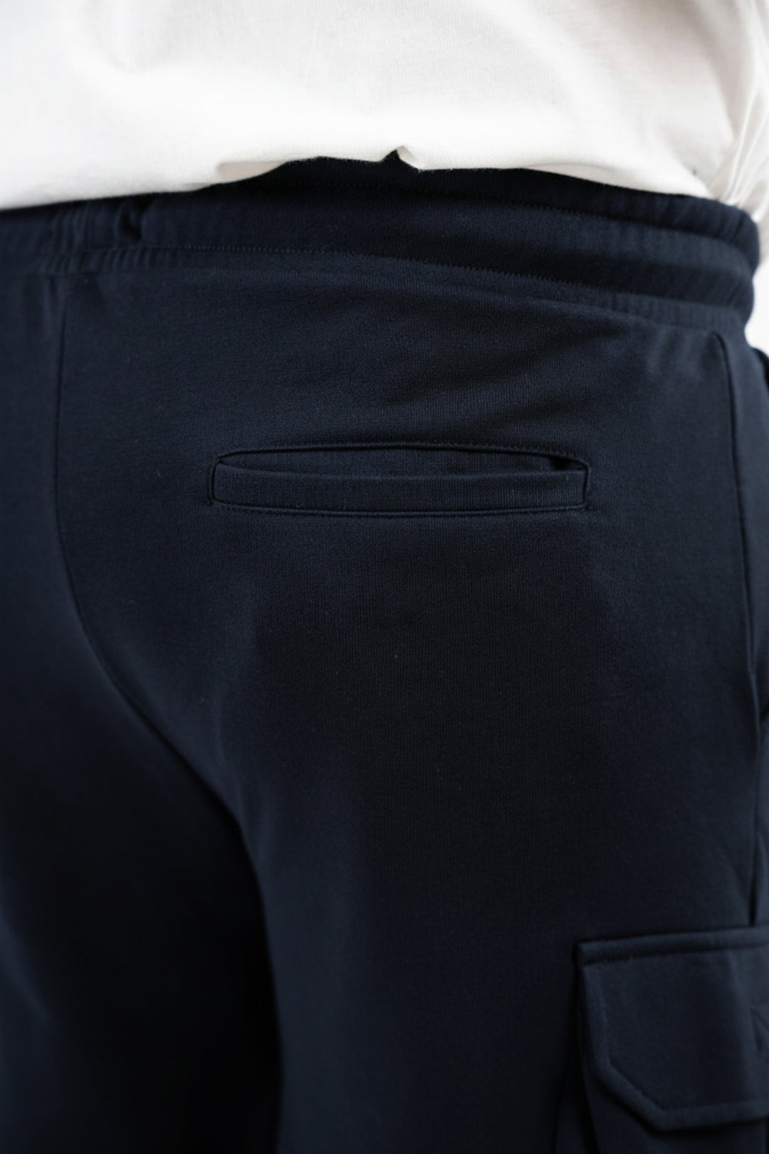 Premium French Terry Cargo Shorts - Navy (Plus Size) - S25 - MSH046P