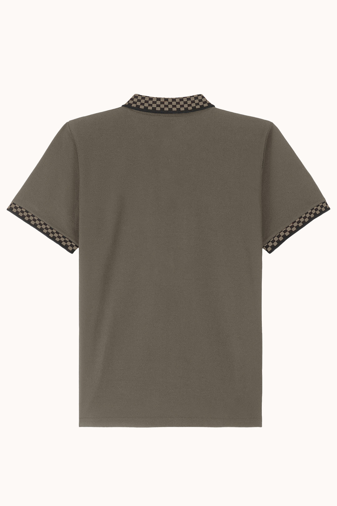 Olive & Black Jacquard Polo Shirt - S26 - MP0565