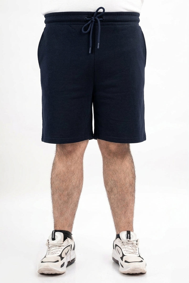 Navy Terry Shorts (Plus Size) - S26 - MSH055P