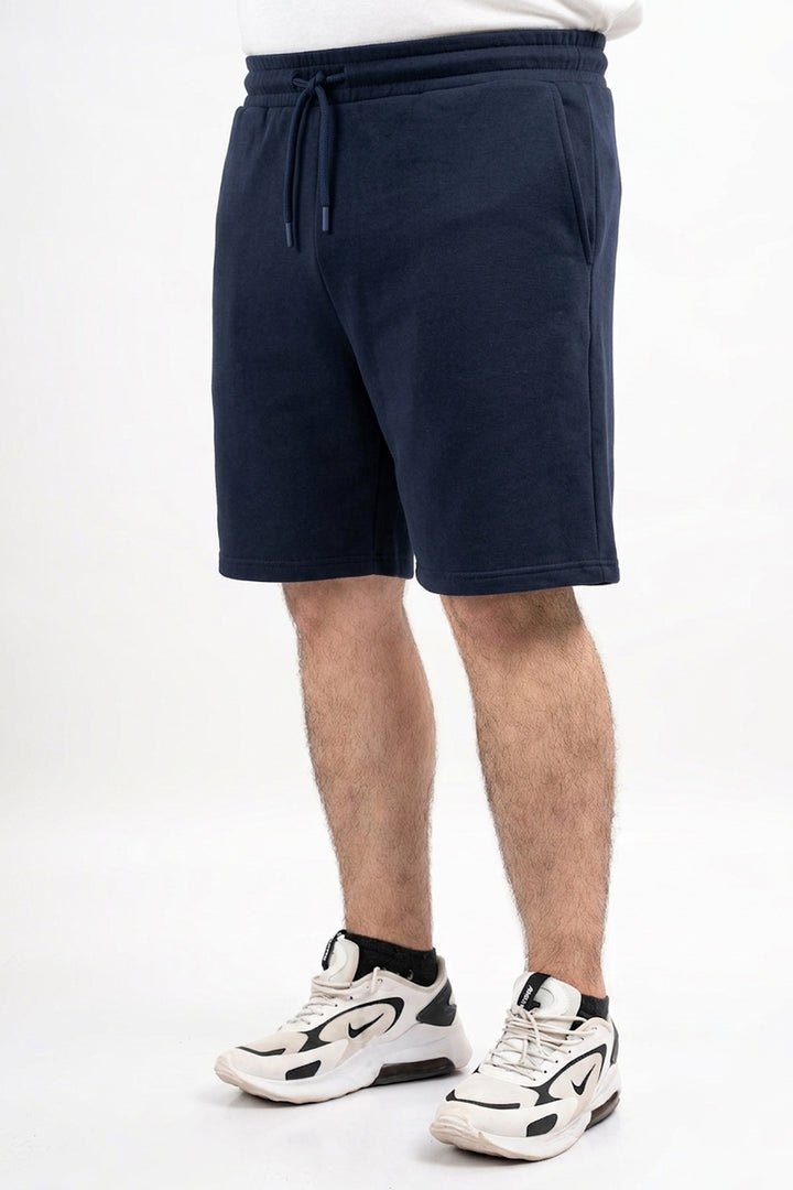 Navy Terry Shorts (Plus Size) - S26 - MSH055P