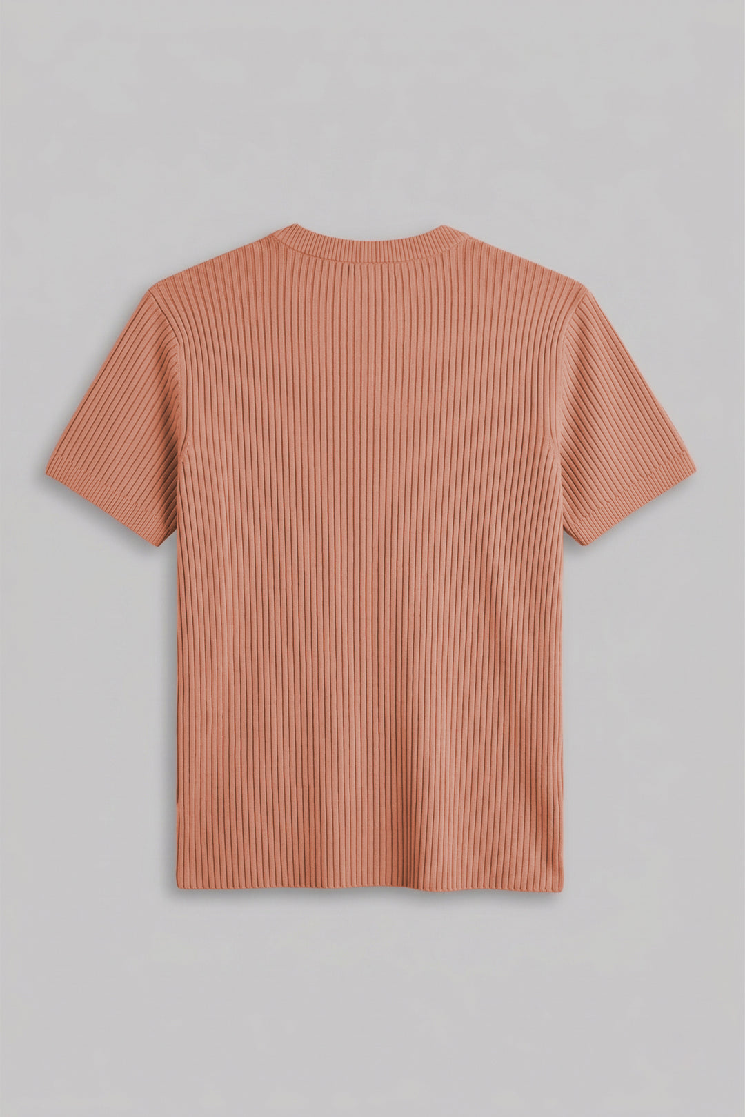 Camel Brown Knitted T-Shirt - (Plus size) - S26 -  MT0515P