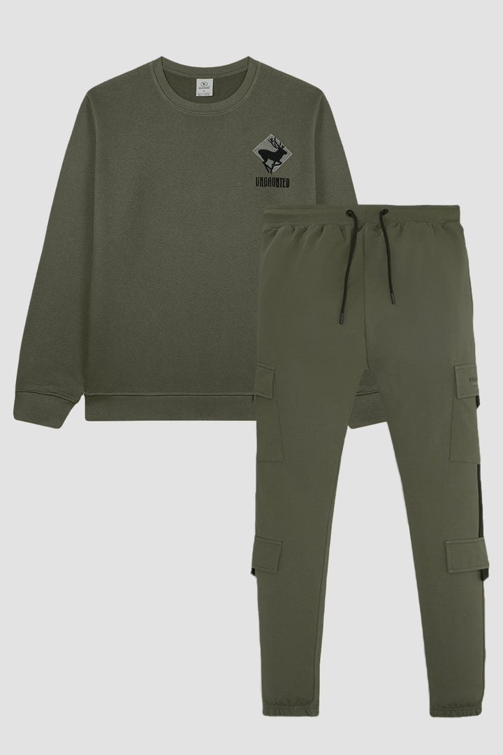 Undaunted Army Green Coord Set (Plus Size) - W23 - MHC008P