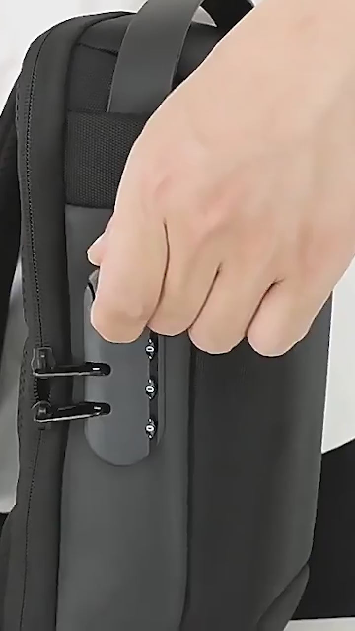 Black External Charging Anti-theft Crossbody Bag - S23 - MHB0005