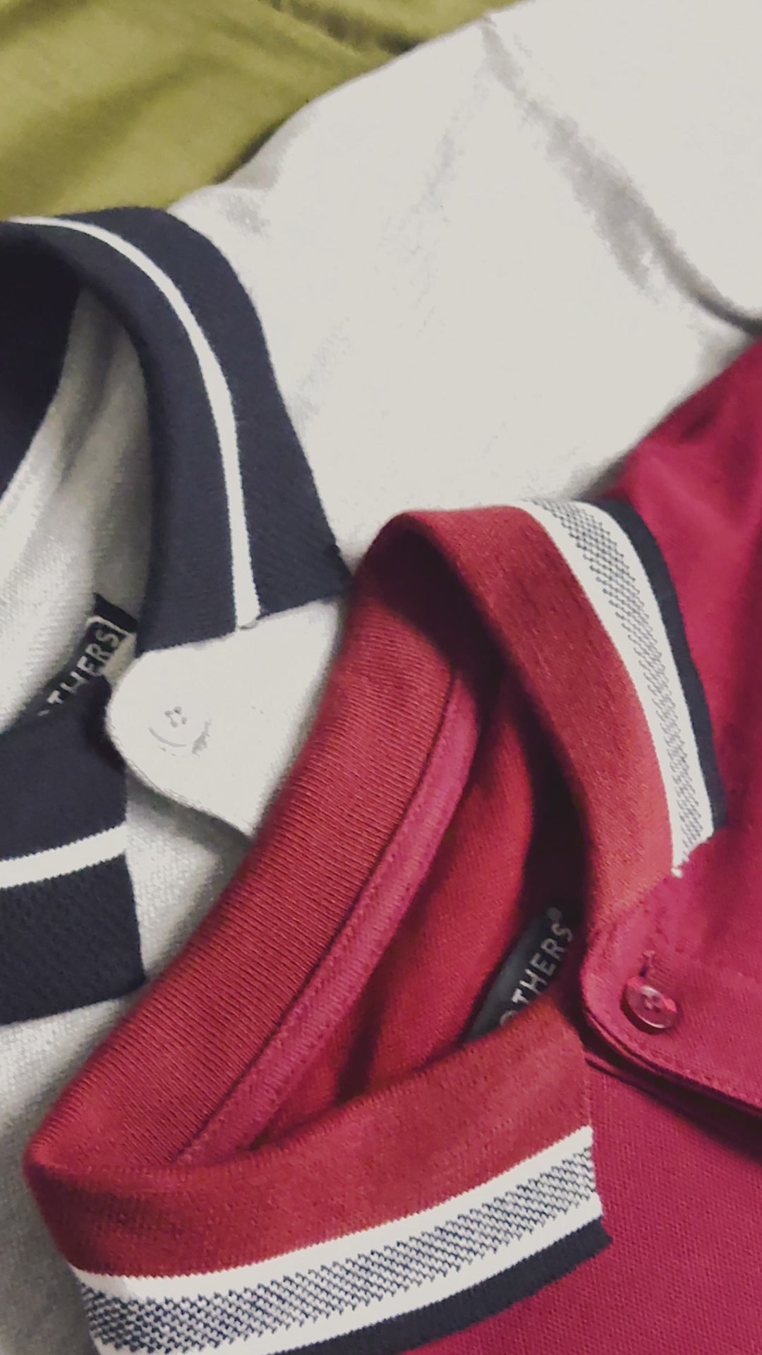 Red Jacquard Collar Polo Shirt - S25 - MP0295R
