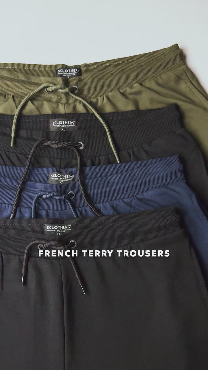 Army Green  Loose Fit Trousers (Plus Size) - S24 - MTR112P