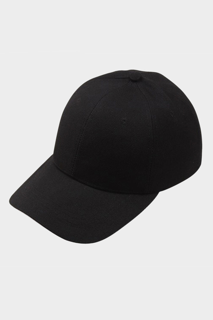 Plain Fashion Black Cap - P22 - MCP022R