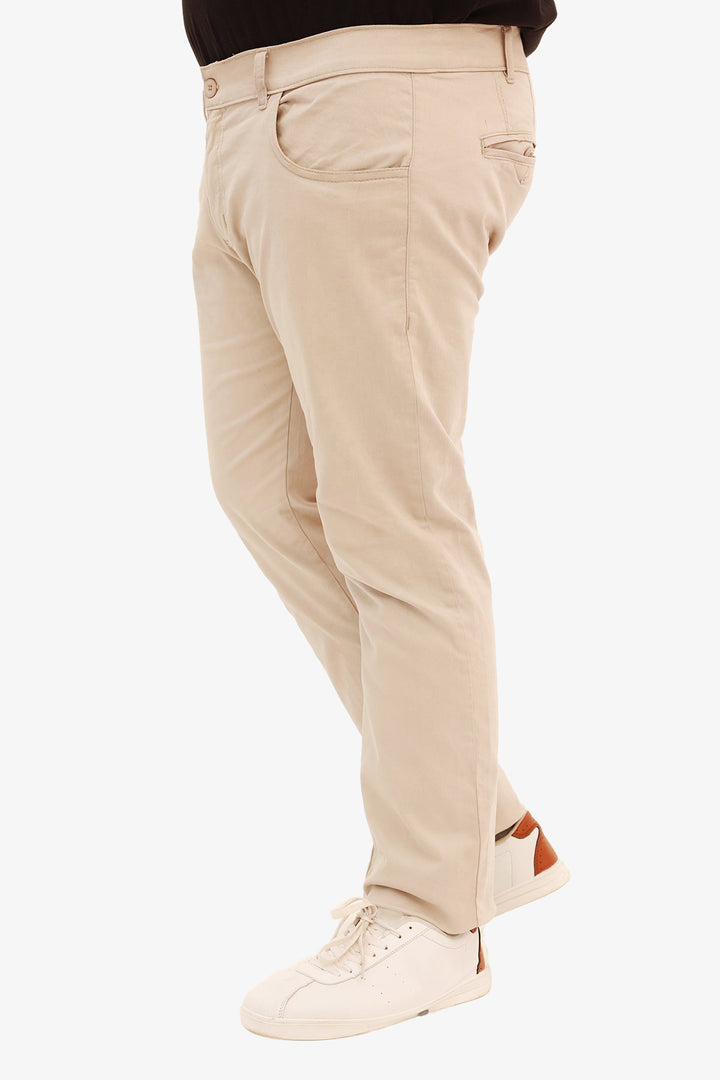 Taupe Stretchy Cotton Chinos (Plus Size) - S22 - MC0020P