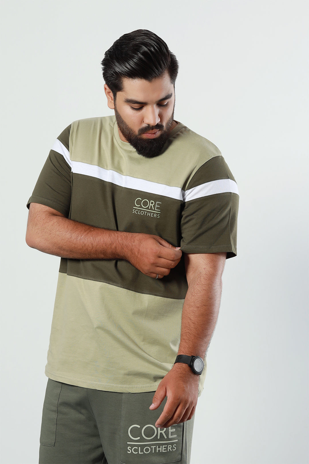 Core Olive T-Shirt (Plus Size) - P22 - MT0140P