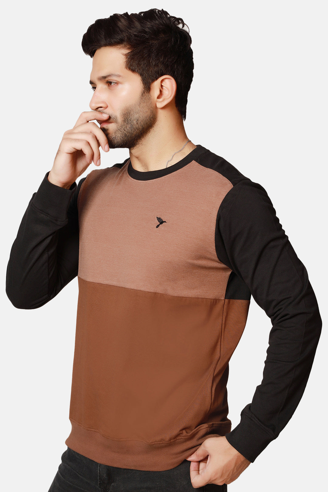 Men's  Tri-Color Panelled T-Shirt Online in Pakistan