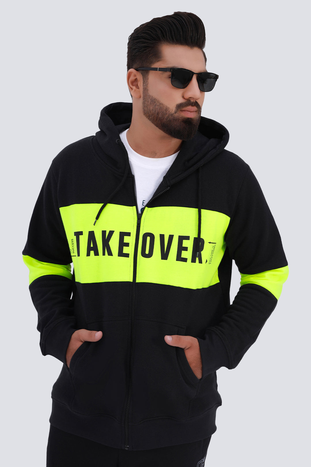 Takeover Neon Pannel Hoodie (Plus Size)