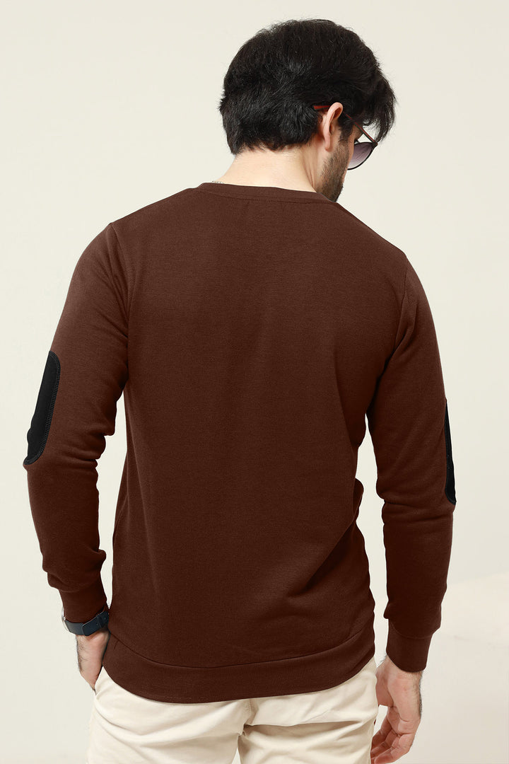 Brown Resolute Embroidered Sweatshirt