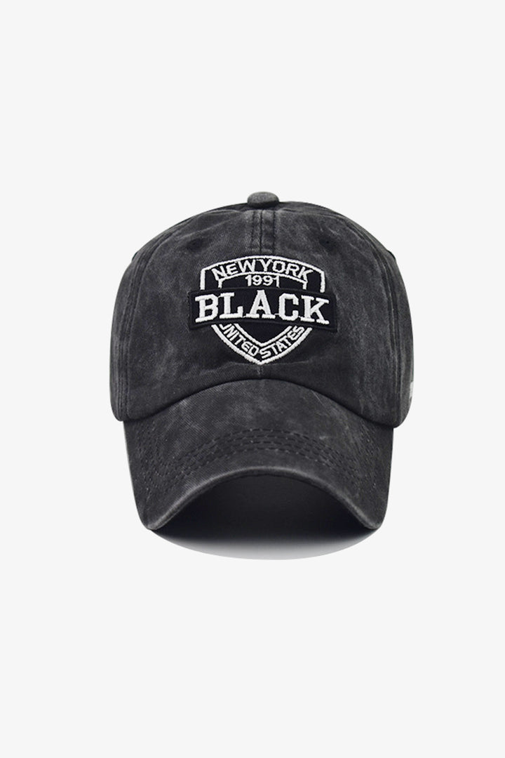 Retro Peaked Black Cap - A23 - MCP079R