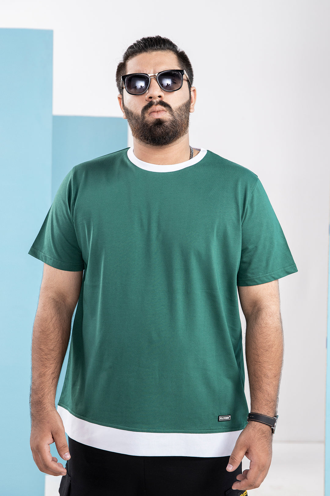 Green Pastures Ribbed T-Shirt (Plus Size) - S21 - MT0064P